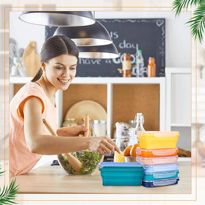 HookUpCo. Stackable Silicone Lunch Box Set