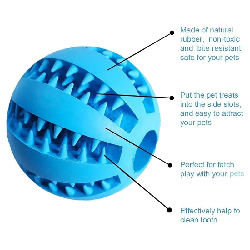Interactive Rubber Pet Balls for Chewing and Dental Care
