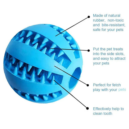 Interactive Rubber Pet Balls for Chewing and Dental Care