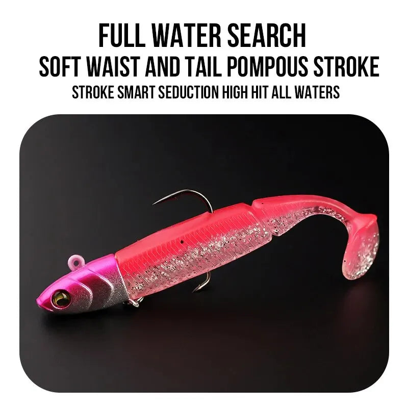 Soft T-tail Fishing Lures for Pike and Bass