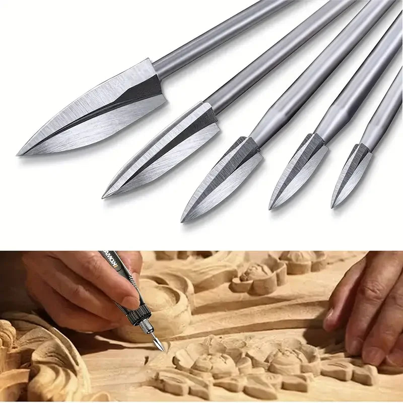 HookUpCo. Wood Carving Drill Bits Set 5 Pcs
