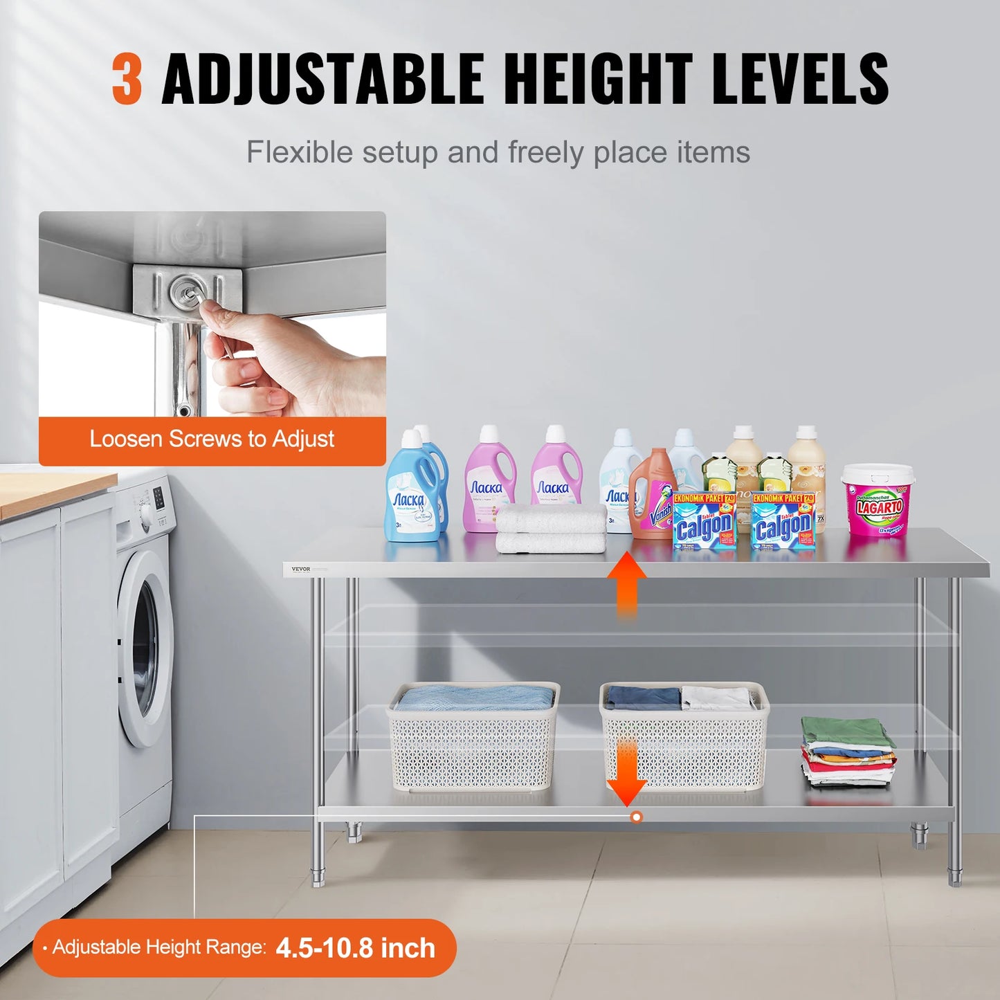 HookUpCo. Heavy Duty Prep Table