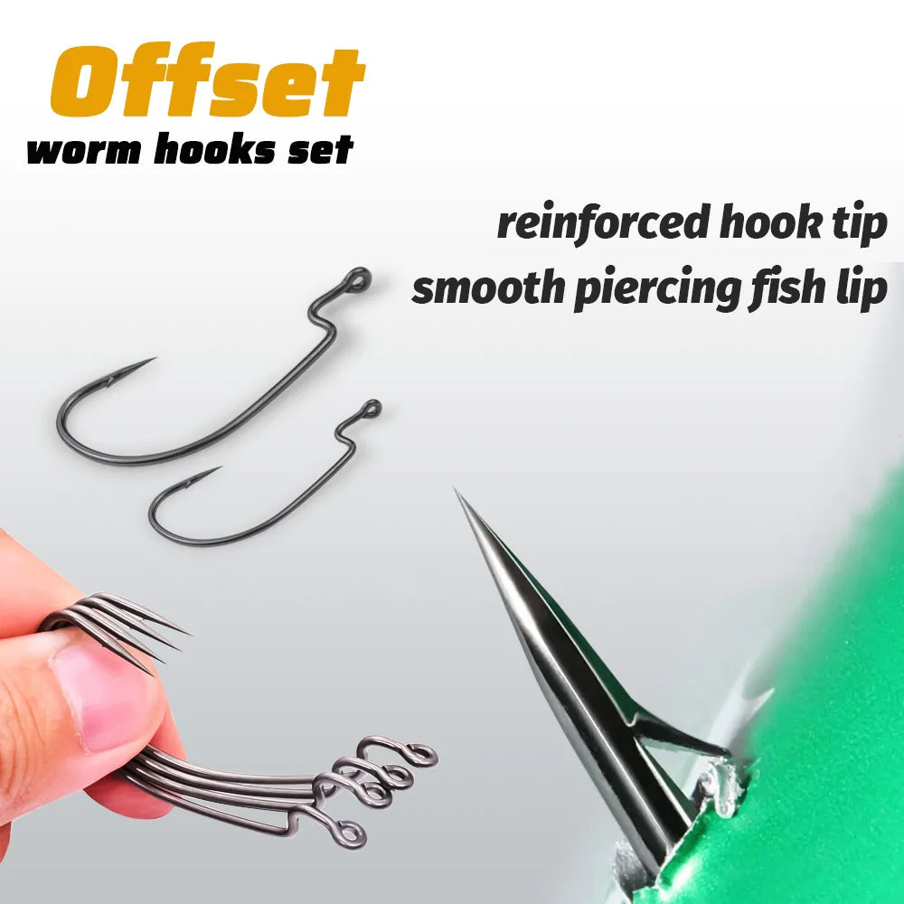 HookUpCo. 25 Wide Gap Hooks for Big Bass Fishing - HookUpCo.