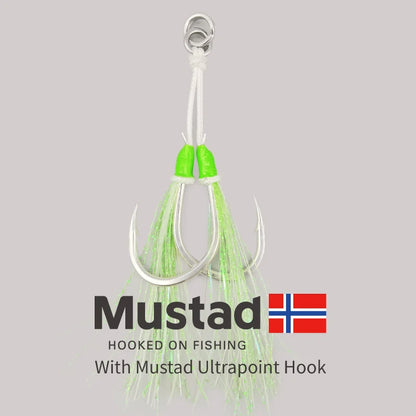 Glow Twin Assist Hooks for Sea Fishing - HookUpCo.