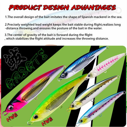 HookUpCo. Stickbait Pencil Lure for Tuna Fishing
