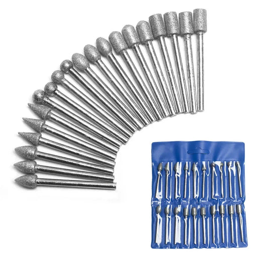 HookUpCo. 20pc Mini Diamond Grinding Bit Set