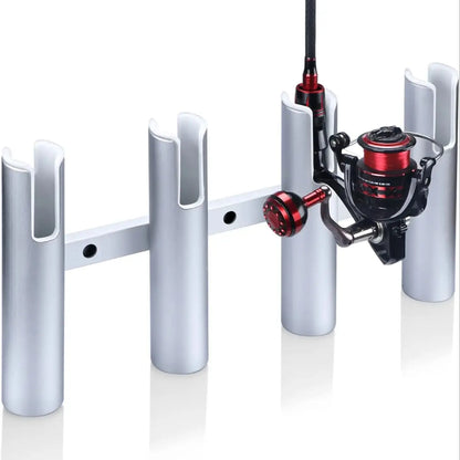 HookUpCo. Aluminum Fishing Rod Holder with 4 Tubes - HookUpCo.