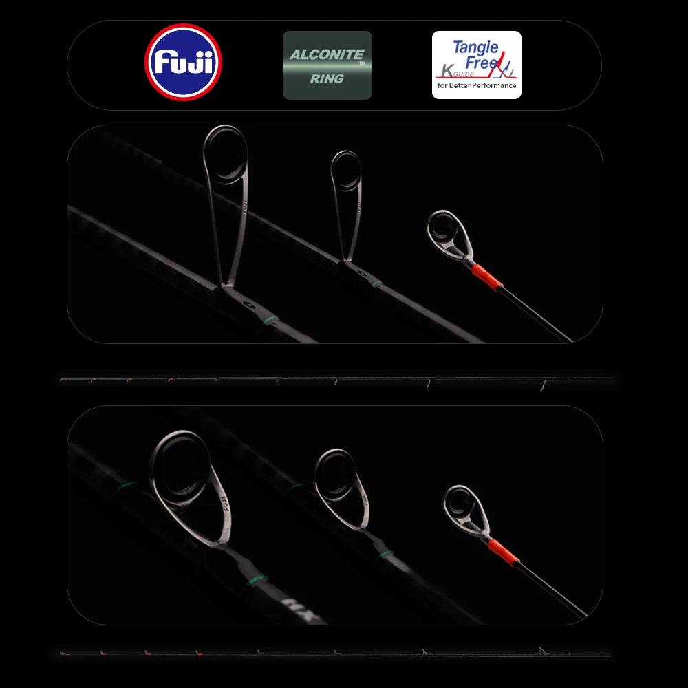 HookUpCo. High Carbon Long Throw Fishing Rod