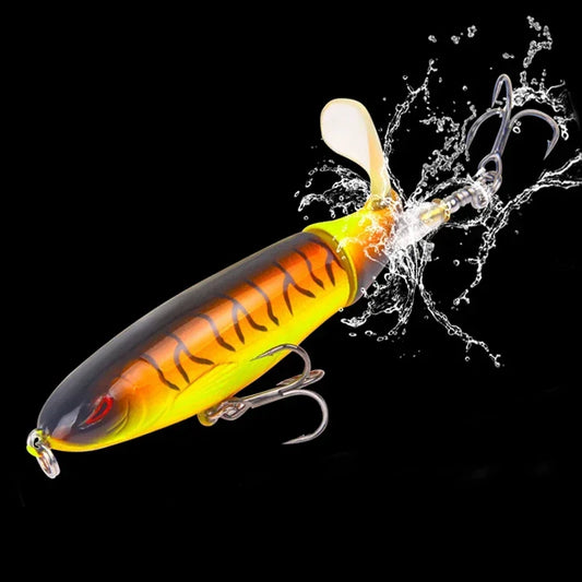 HookUpCo. Topwater Fishing Lure with Rotating Tail