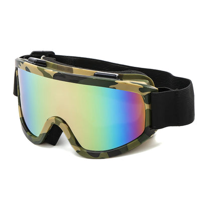 Large Frame Ski Goggles with Colorful Anti-Glare Lens