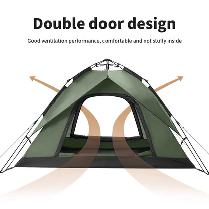 HookUpCo. Waterproof 3-Person Automatic Camping Tent - HookUpCo.