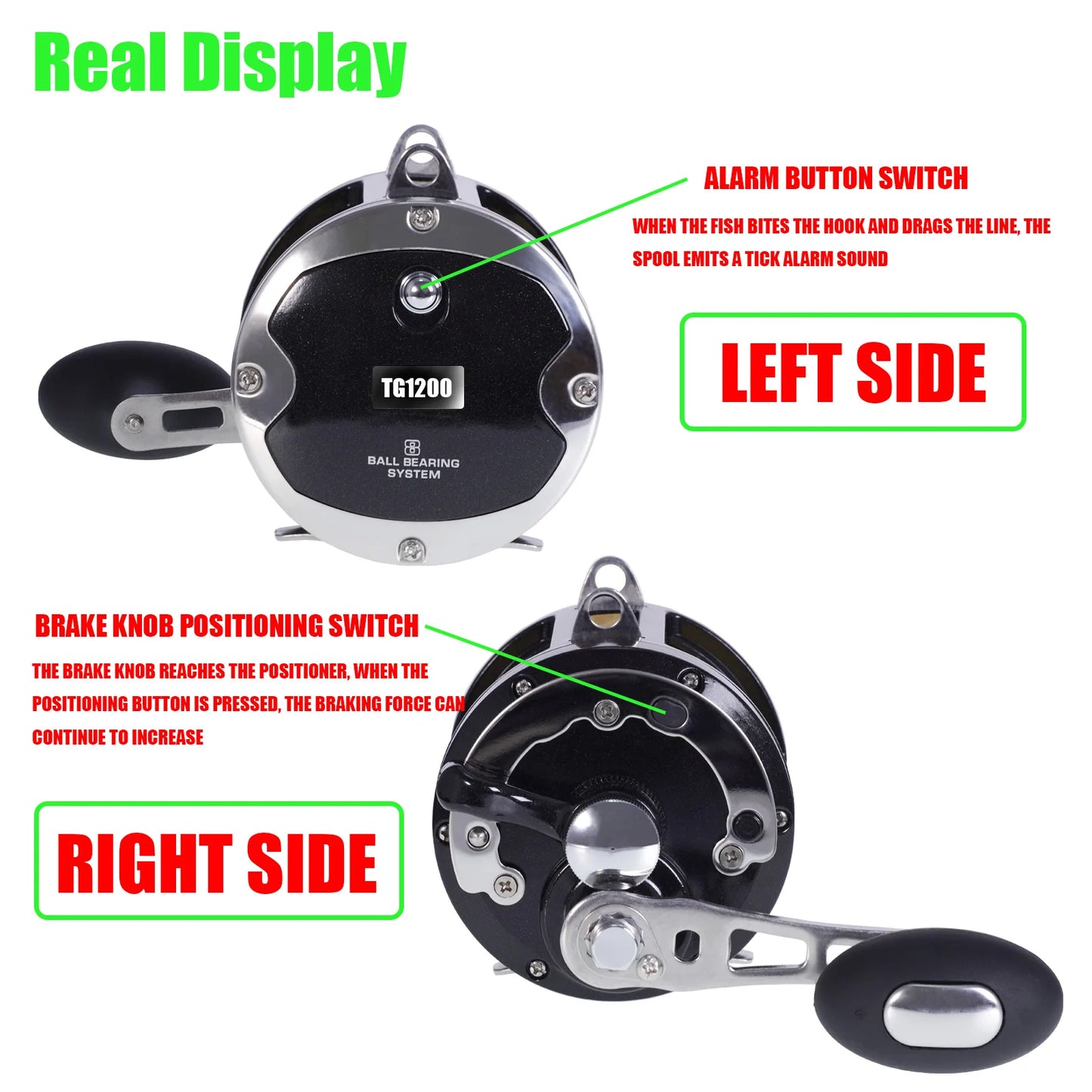 Trolling Fishing Reel 30KG of Drag - TB 12000