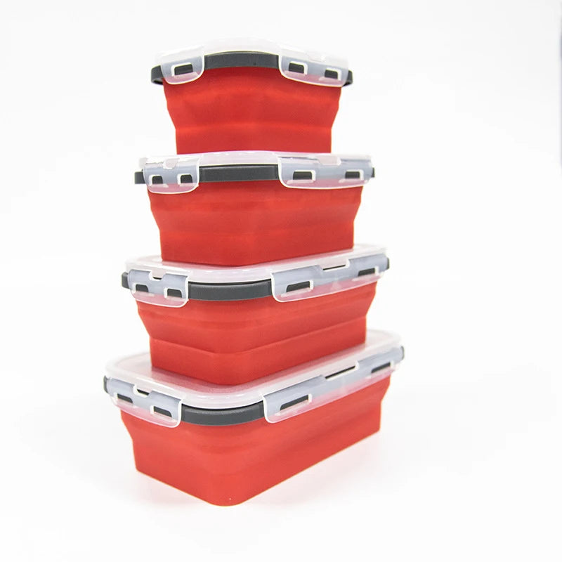 HookUpCo. Portable Silicone Folding Lunch Box