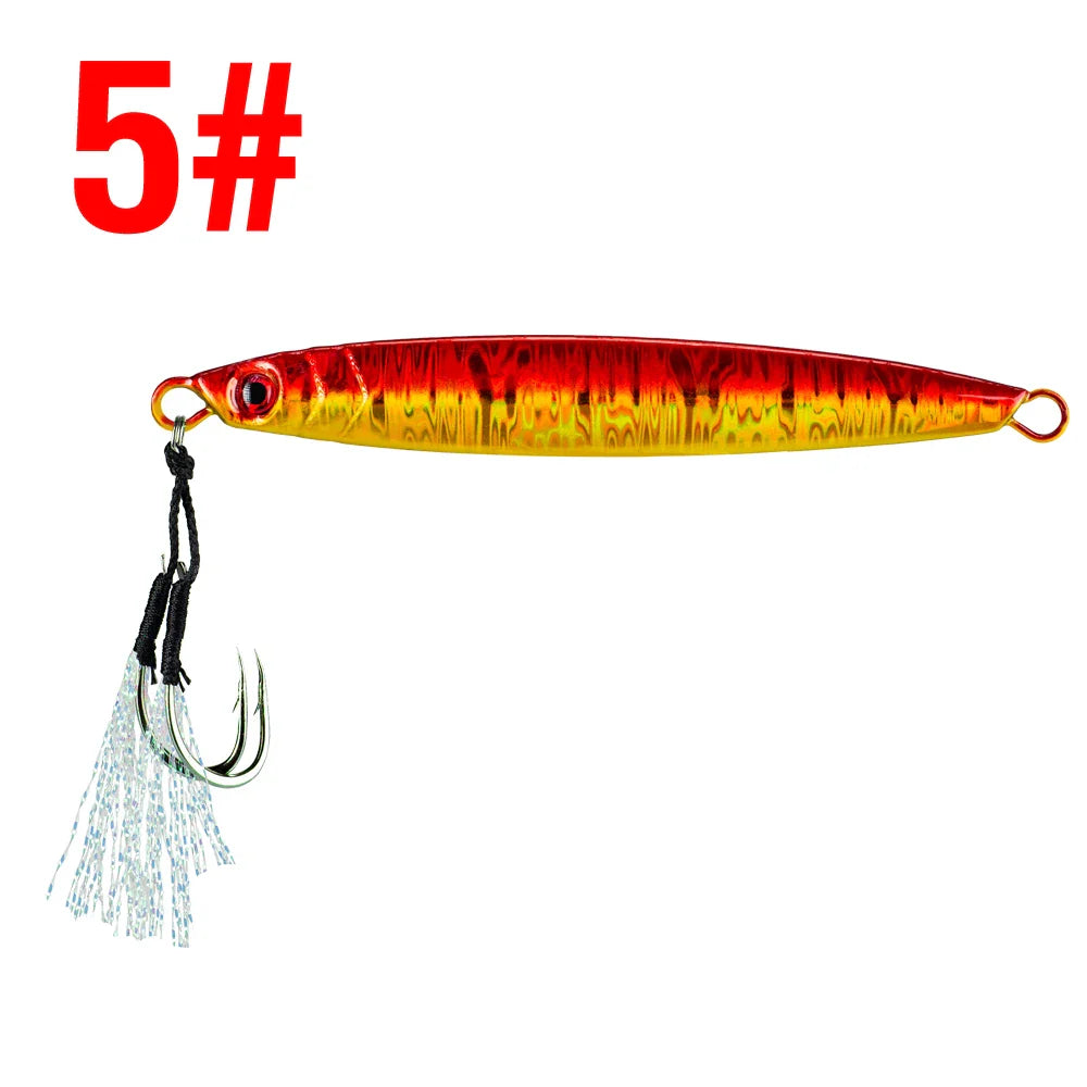 HookUpCo. 14g-100g Sinking Metal Jigging Lure for Fishing