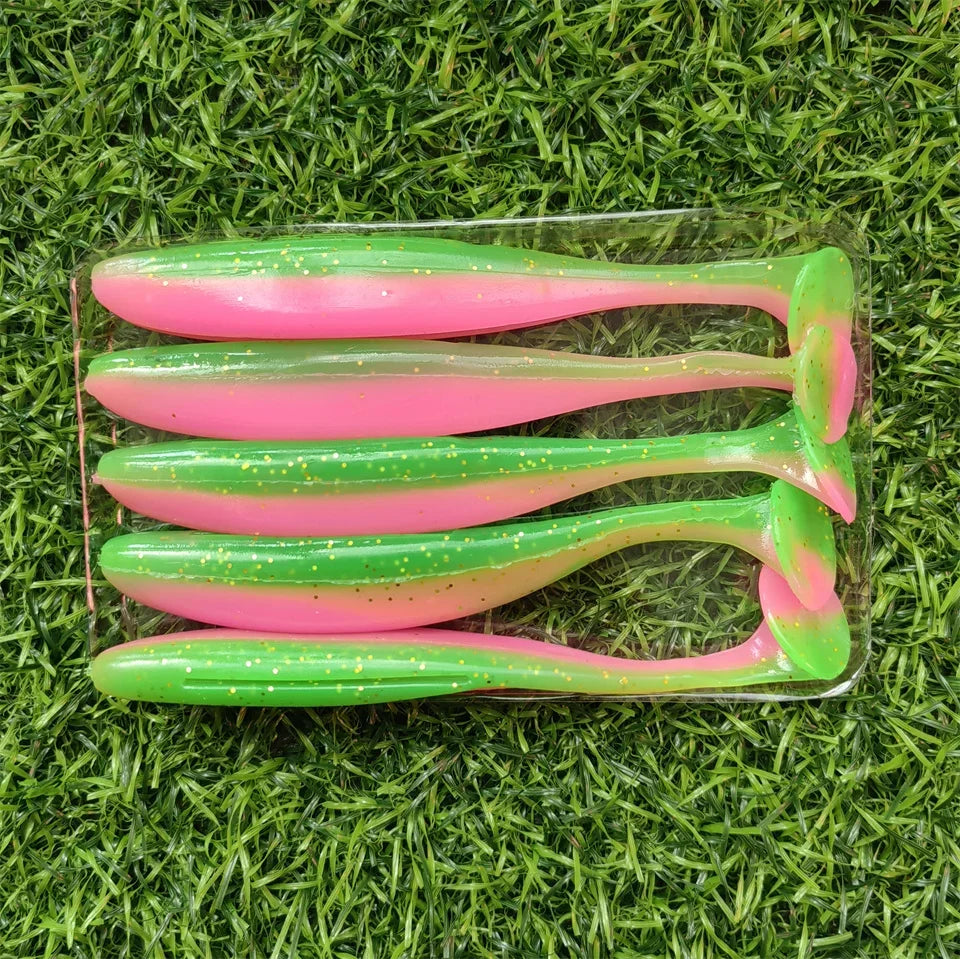 HookUpCo. 5pcs T-Tail Swimbait for Fishing