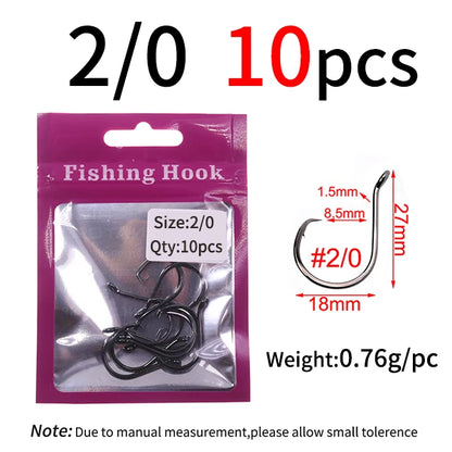 HookUpCo. Heavy-Duty Black Nickel Fishing Hooks - HookUpCo.