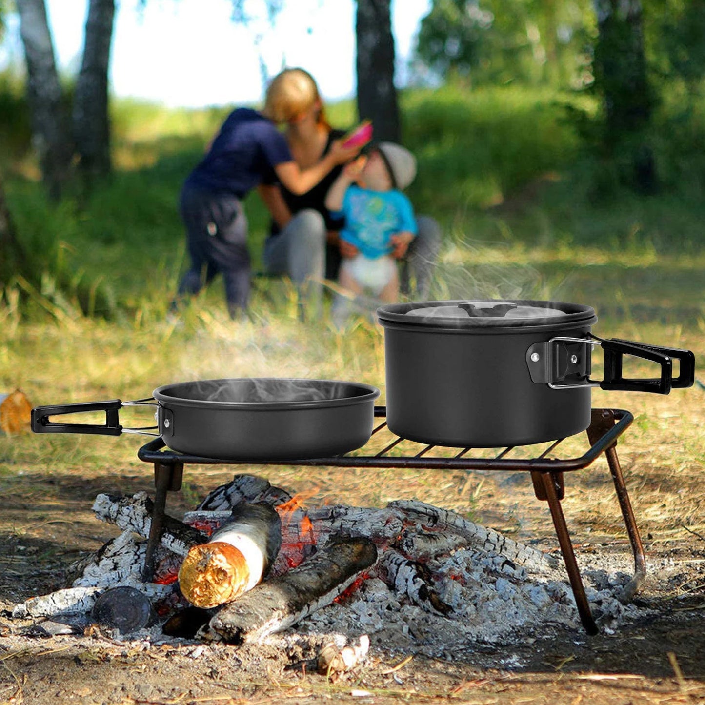 HookUpCo. Compact Camping Cookware Set for Two - HookUpCo.