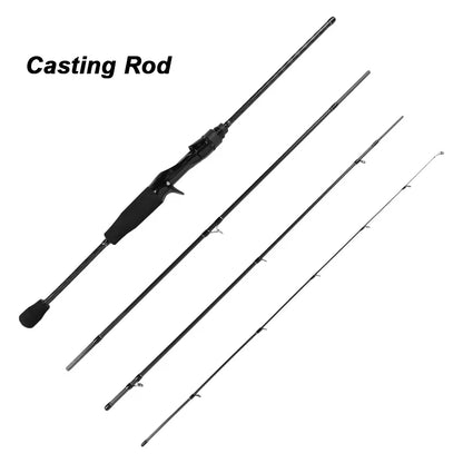 HookUpCo. Ultralight Travel Spinning Rod, Carbon Fiber Design