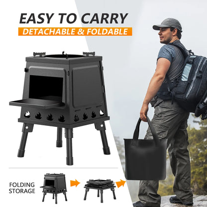 Portable Cast Iron Wood Stove