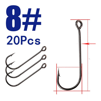 HookUpCo. 20pcs Black Sea Fishing Squid Hooks - HookUpCo.