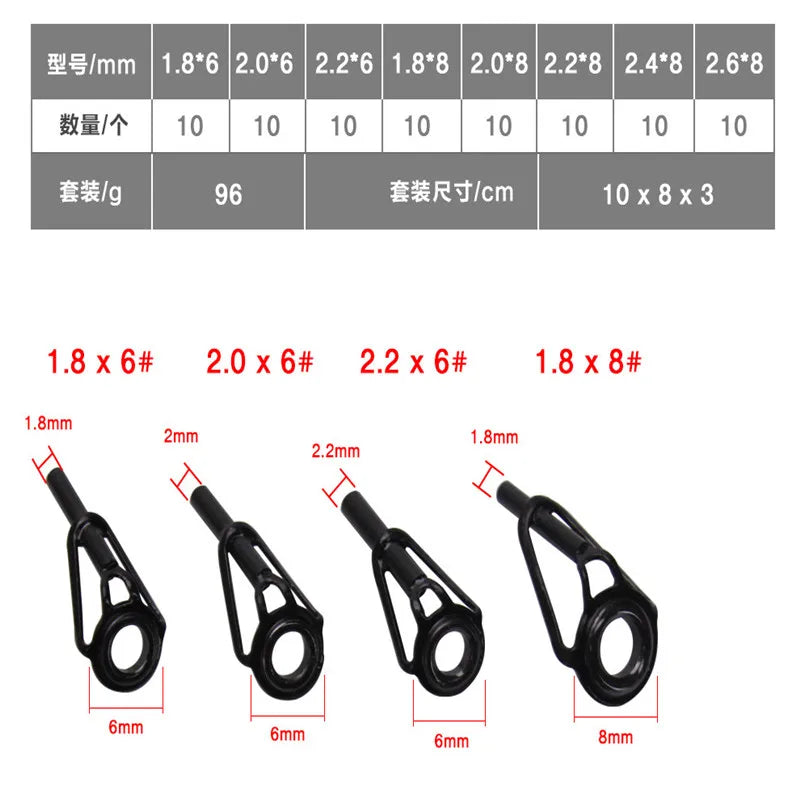 Stainless Steel Fishing Rod Tip Repair Kit