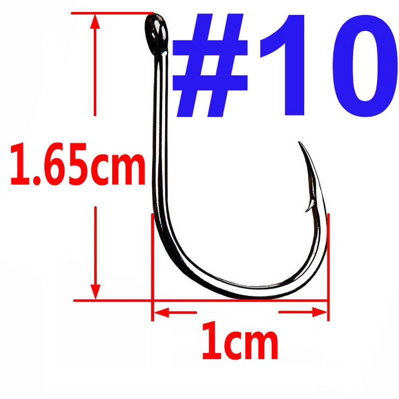 HookUpCo. 100 Pcs Offset Circle Fishing Hooks - HookUpCo.