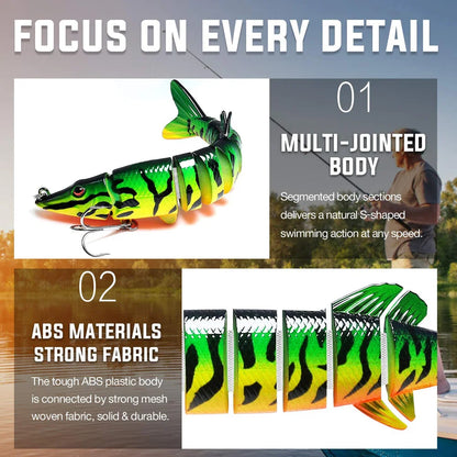 HookUpCo. Multi-Jointed Fishing Lures for Bass
