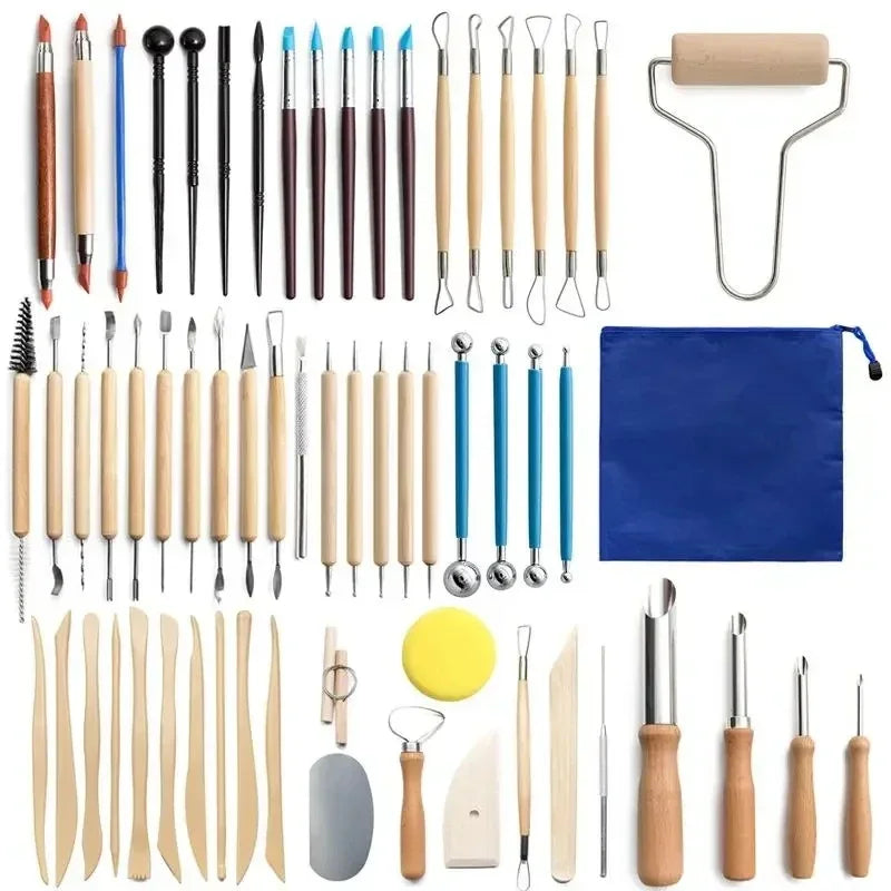 Pottery Clay Sculpting Tools Kits for Creative Artisans - Kits from 5 to 62 PCS.