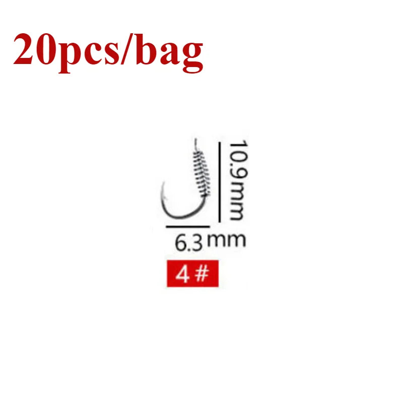 HookUpCo. Stainless Steel Carp Hooks - 20pcs Set - HookUpCo.