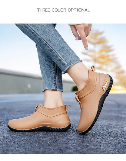 Waterproof Casual Short Tube Rain Boots for Women