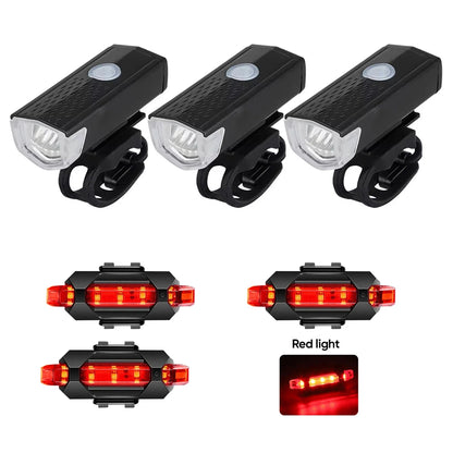 Rechargeable LED Bicycle Light Set for Safe Night Riding