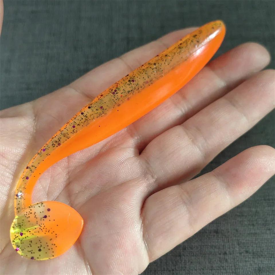 HookUpCo. 5pcs Silicone T-Tail Fishing Lures - HookUpCo.