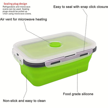 HookUpCo. Eco-Friendly Folding Lunch Box Set