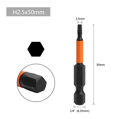Factory Direct - 50mm Hex Head Screwdriver Bit for Quick Change