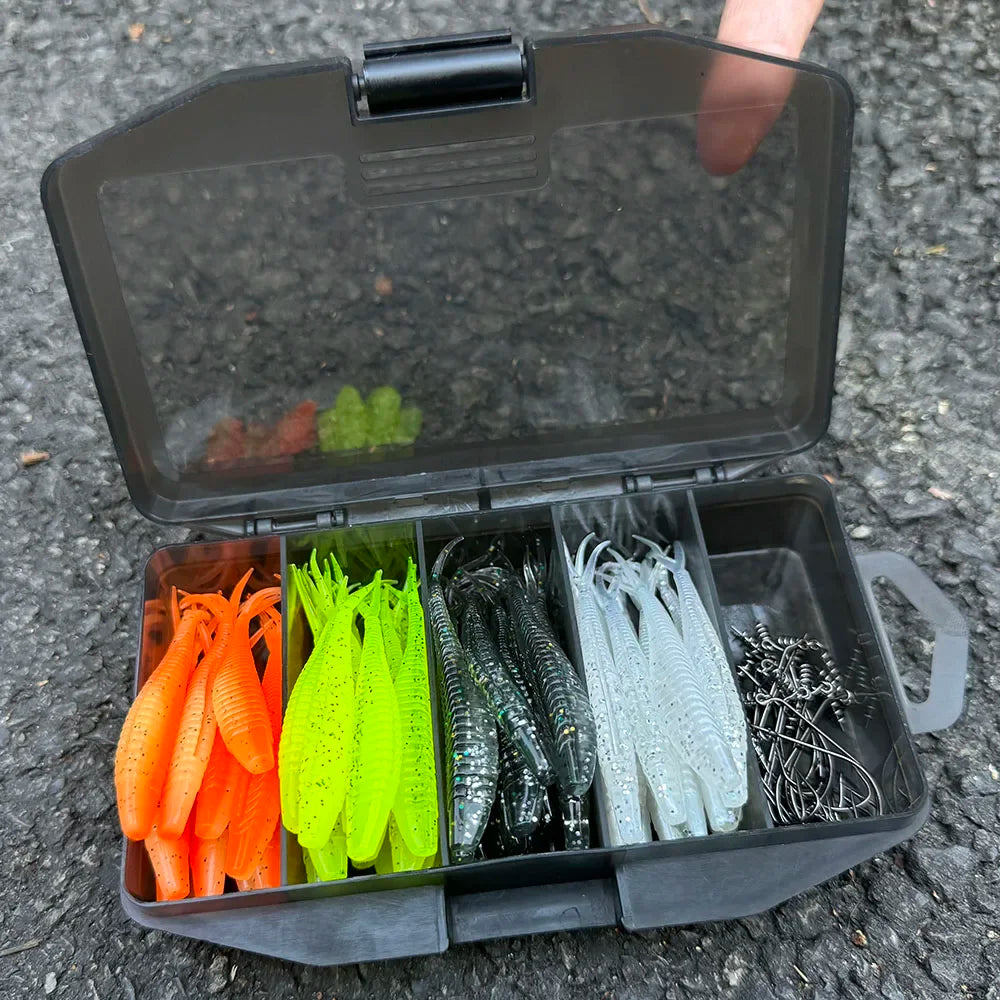 HookUpCo. 70-Piece Soft Lure Set - HookUpCo.