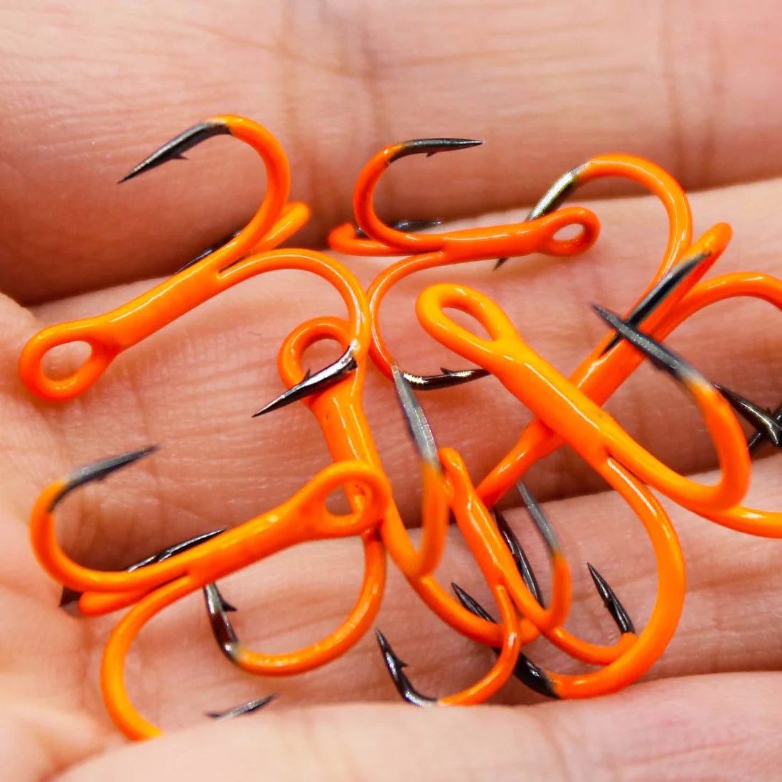 HookUpCo. 10Pcs UV Triple Treble Fishing Hooks - HookUpCo.