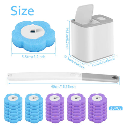 HookUpCo. Long Handle Toilet Brush with Refills