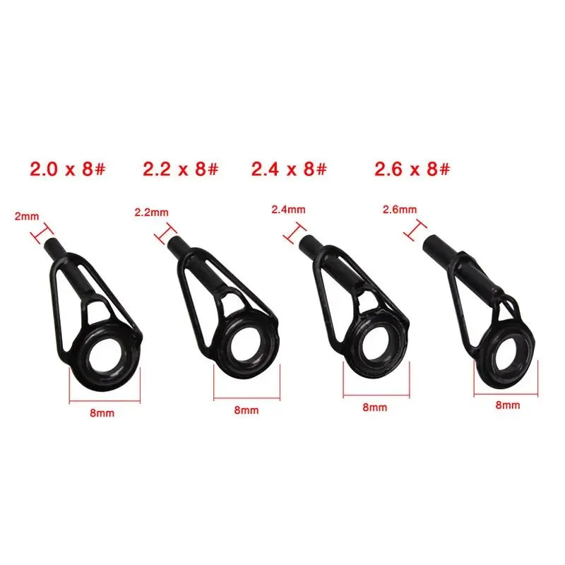 Stainless Steel Fishing Rod Tip Repair Set 8pcs