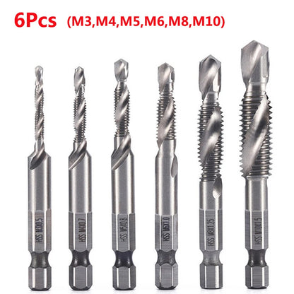 HookUpCo. Titanium Hex Shank Metric Tap Drill Bit Set
