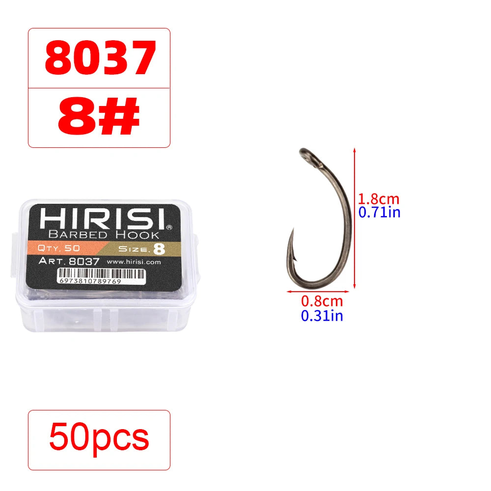 HookUpCo. 50-Pack PTFE Coated Fish Hooks - HookUpCo.