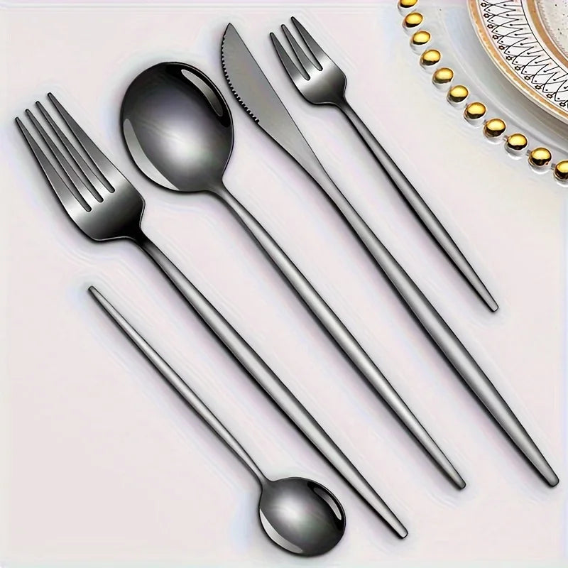Luxurious Golden Cutlery Set 60pcs