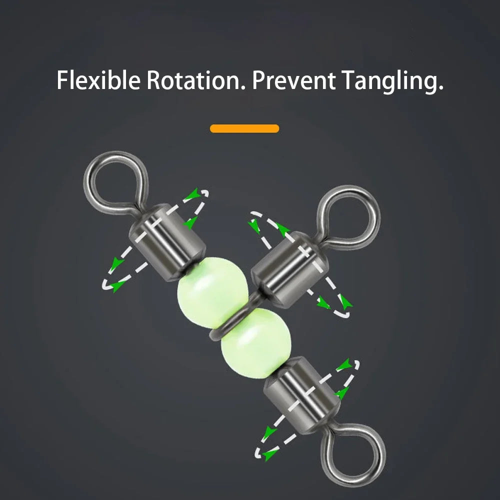 HookUpCo. 10-Piece Luminous Fishing Swivels Set - HookUpCo.