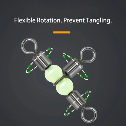 HookUpCo. 10-Piece Luminous Fishing Swivels Set - HookUpCo.