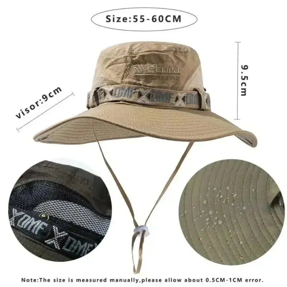 UV-Protective Panama Fisherman's Hat for Outdoor Adventures