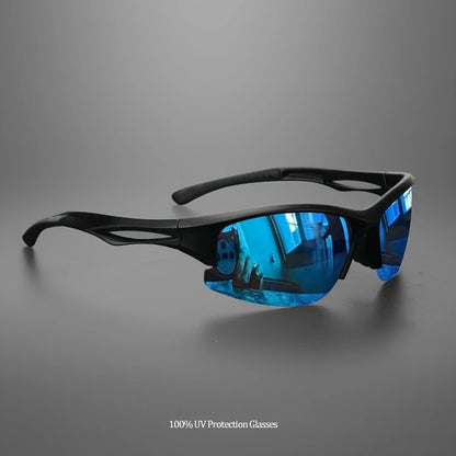 HookUpCo. Polarized Half-Rim Sports Sunglasses for Outdoors