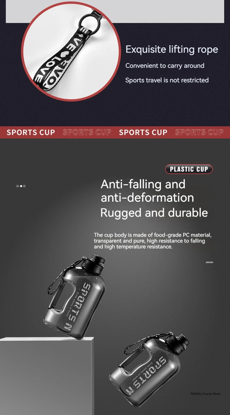 HookUpCo. Large Capacity Sports Water Bottle - HookUpCo.