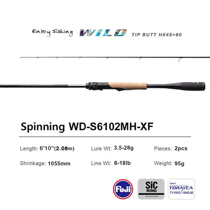 HookUpCo. PureLure Wild Fishing Rod for Predators - HookUpCo.