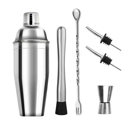 HookUpCo. Stainless Steel Cocktail Shaker Set