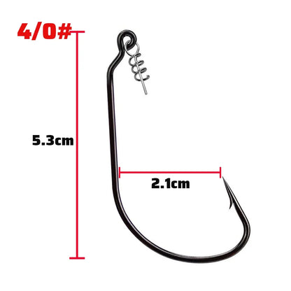 HookUpCo. Sharp Offset Worm Hooks for Fishing - HookUpCo.