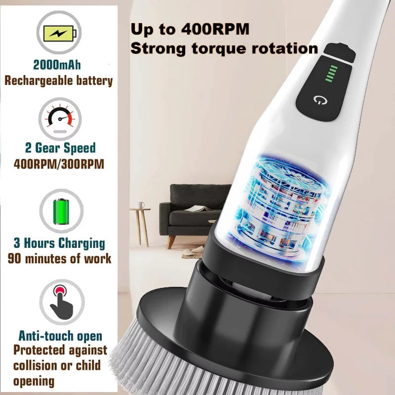 HookUpCo. Cordless Electric Spin Scrubber Tool
